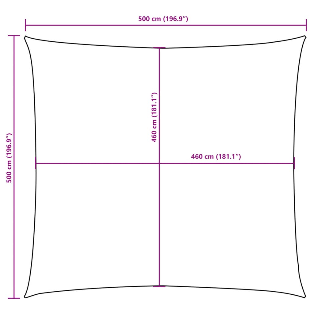 Sonnensegel Oxford-Gewebe Quadratisch 5x5 m Gelb
