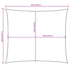 Sonnensegel Oxford-Gewebe Rechteckig 2x2,5 m Gelb