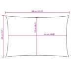 Sonnensegel Oxford-Gewebe Rechteckig 2x4 m Gelb