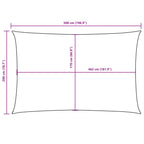 Sonnensegel Oxford-Gewebe Rechteckig 2x5 m Gelb