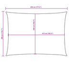 Sonnensegel Oxford-Gewebe Rechteckig 3x4,5 m Gelb