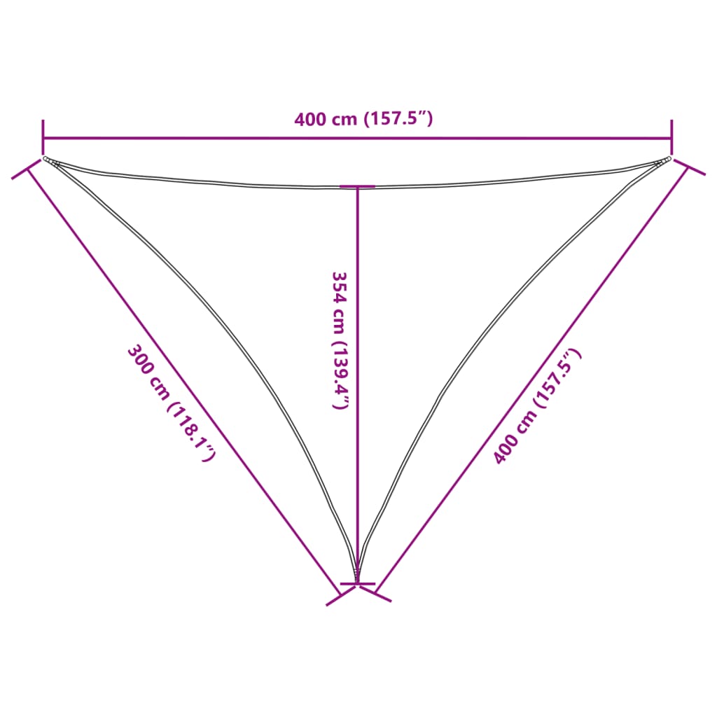 Sonnensegel Oxford-Gewebe Dreieckig 3x4x4 m Gelb