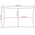 Sonnensegel Oxford-Gewebe Rechteckig 2x5 m Rot
