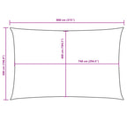 Sonnensegel Oxford-Gewebe Rechteckig 5x8 m Rot