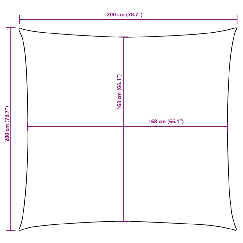 Sonnensegel Oxford-Gewebe Quadratisch 2x2 m Orange