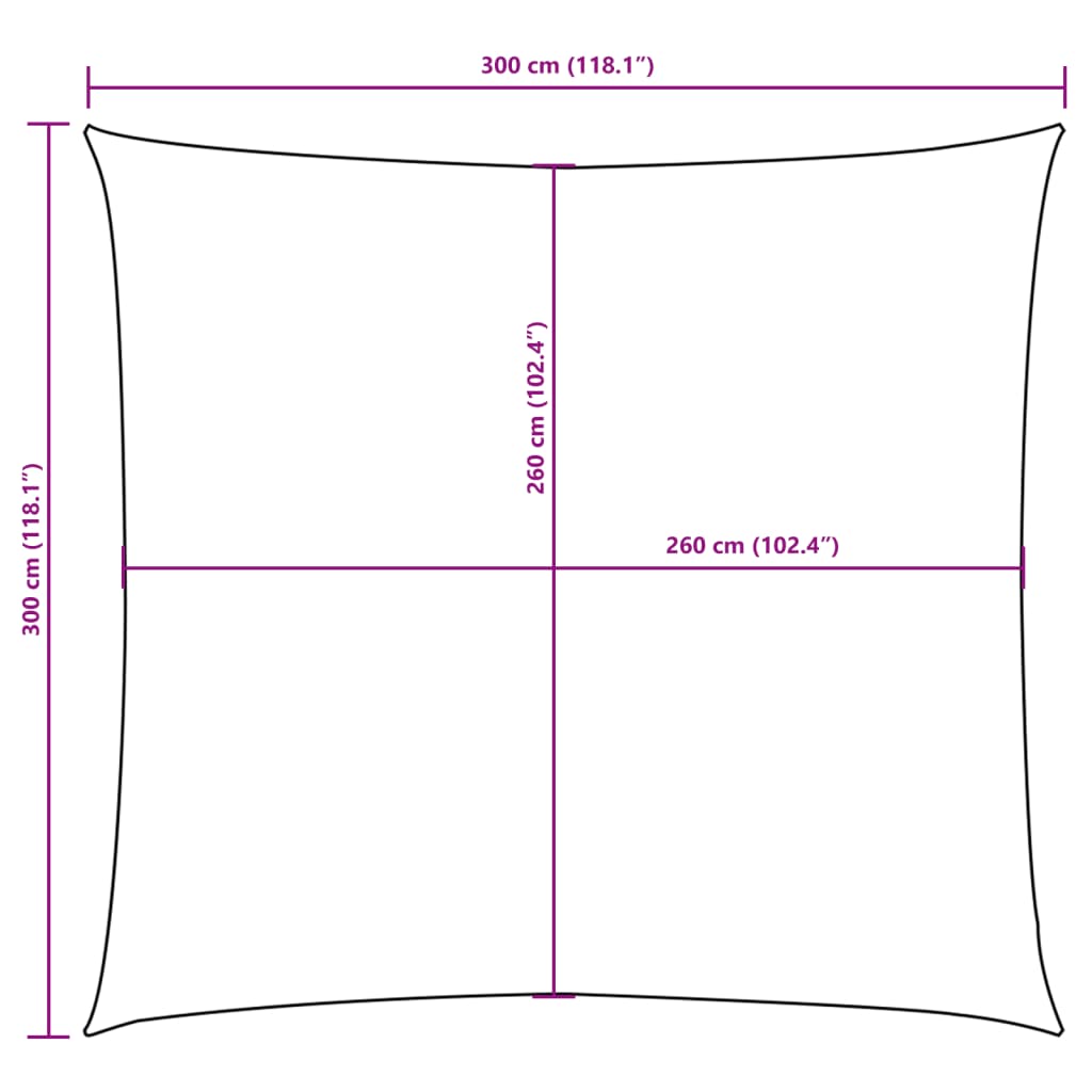 Sonnensegel Oxford-Gewebe Quadratisch 3x3 m Orange