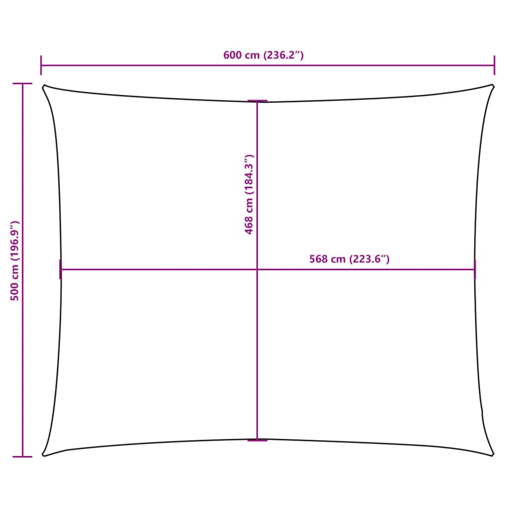 Sonnensegel Oxford-Gewebe Rechteckig 5x6 m Orange