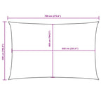 Sonnensegel Oxford-Gewebe Rechteckig 5x7 m Orange