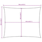 Sonnensegel Oxford-Gewebe Rechteckig 6x7 m Orange