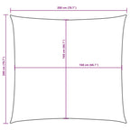 Sonnensegel Oxford-Gewebe Quadratisch 2x2 m Schwarz