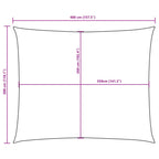Sonnensegel Oxford-Gewebe Rechteckig 3x4 m Schwarz