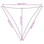 Sonnensegel Oxford-Gewebe Dreieckig 3,6x3,6x3,6 m Schwarz