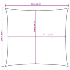 Sonnensegel Oxford-Gewebe Quadratisch 2,5x2,5 m Braun