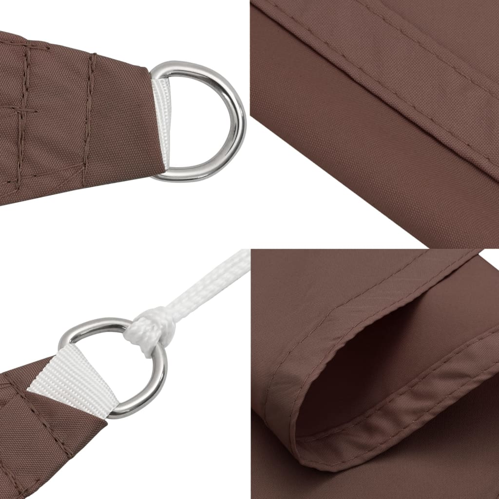 Sonnensegel Oxford-Gewebe Dreieckig 4x5x6,4 m Braun
