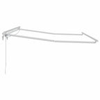 Markisenrahmen mit LED-Lichtleisten Weiß 350 x 250 cm Aluminium
