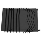 Campingbett 180x60x19 cm Oxford-Gewebe und Stahl Schwarz