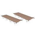 Campingbetten 2 Stk. 180x60x19 cm Oxford-Gewebe und Stahl Taupe