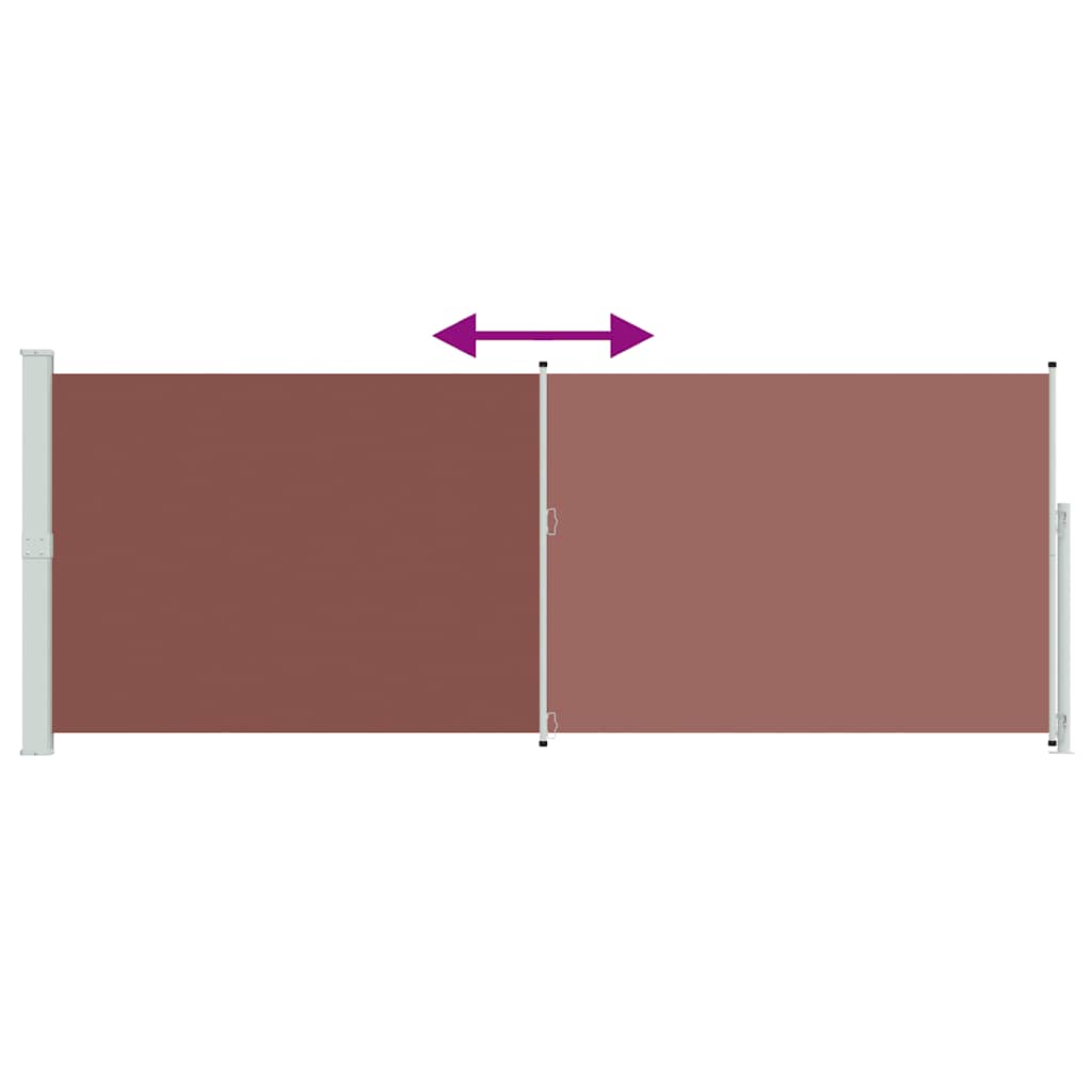 Seitenmarkise Ausziehbar 180x500 cm Braun