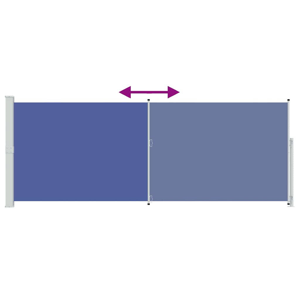 Seitenmarkise Ausziehbar 180x500 cm Blau