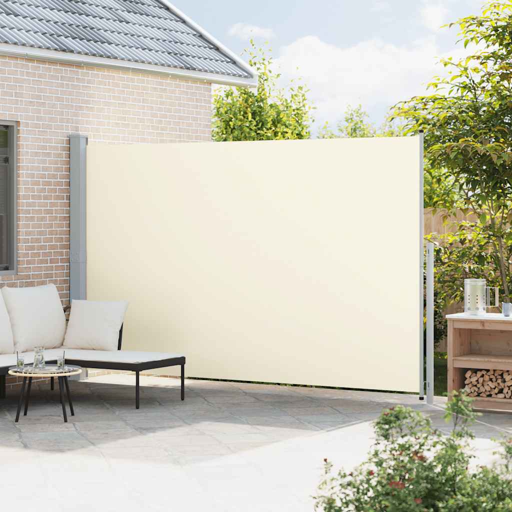 Seitenmarkise Ausziehbar 220x500 cm Creme