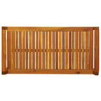2-tlg. Garten-Lounge-Set mit Dunkelgrauen Kissen Massivholz