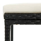 3-tlg. Bar-Set Poly Rattan Schwarz
