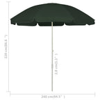 Strandschirm Grün 240 cm