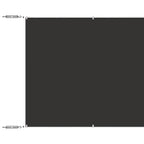 Senkrechtmarkise Anthrazit 140x600 cm Oxford-Gewebe
