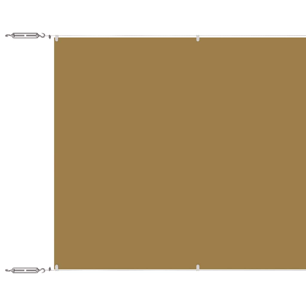 Senkrechtmarkise Beige 140x1200 cm Oxford-Gewebe