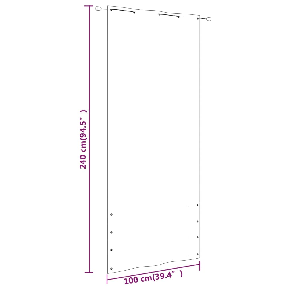 Balkon-Sichtschutz Blau 100x240 cm Oxford-Gewebe