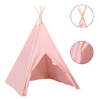 Kinder Tipi-Zelt mit Tasche Pfirsichhaut Rosa 120x120x150 cm