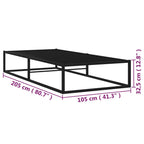 Bettgestell Schwarz Metall 100x200 cm