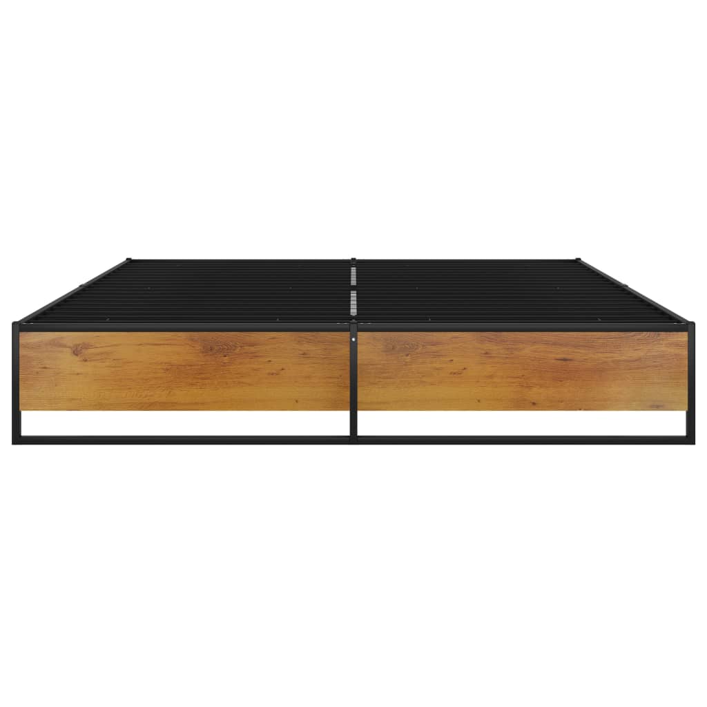 Bettgestell Schwarz Metall 200x200 cm