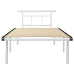 Bettgestell Weiß Metall 100x200 cm