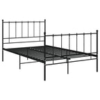Bett Schwarz Metall 120x200 cm