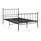 Bett Schwarz Metall 120x200 cm