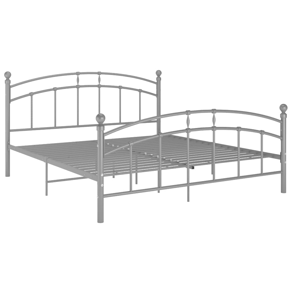 Bettgestell Grau Metall 180x200 cm