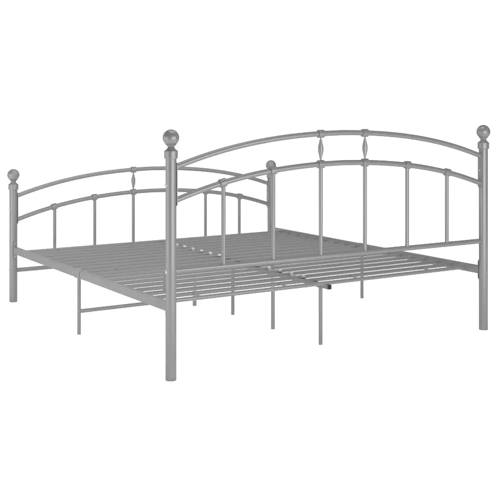 Bettgestell Grau Metall 180x200 cm