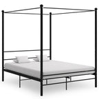 Himmelbett Schwarz Metall 160x200 cm