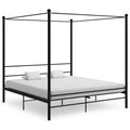 Himmelbett Schwarz Metall 200x200 cm