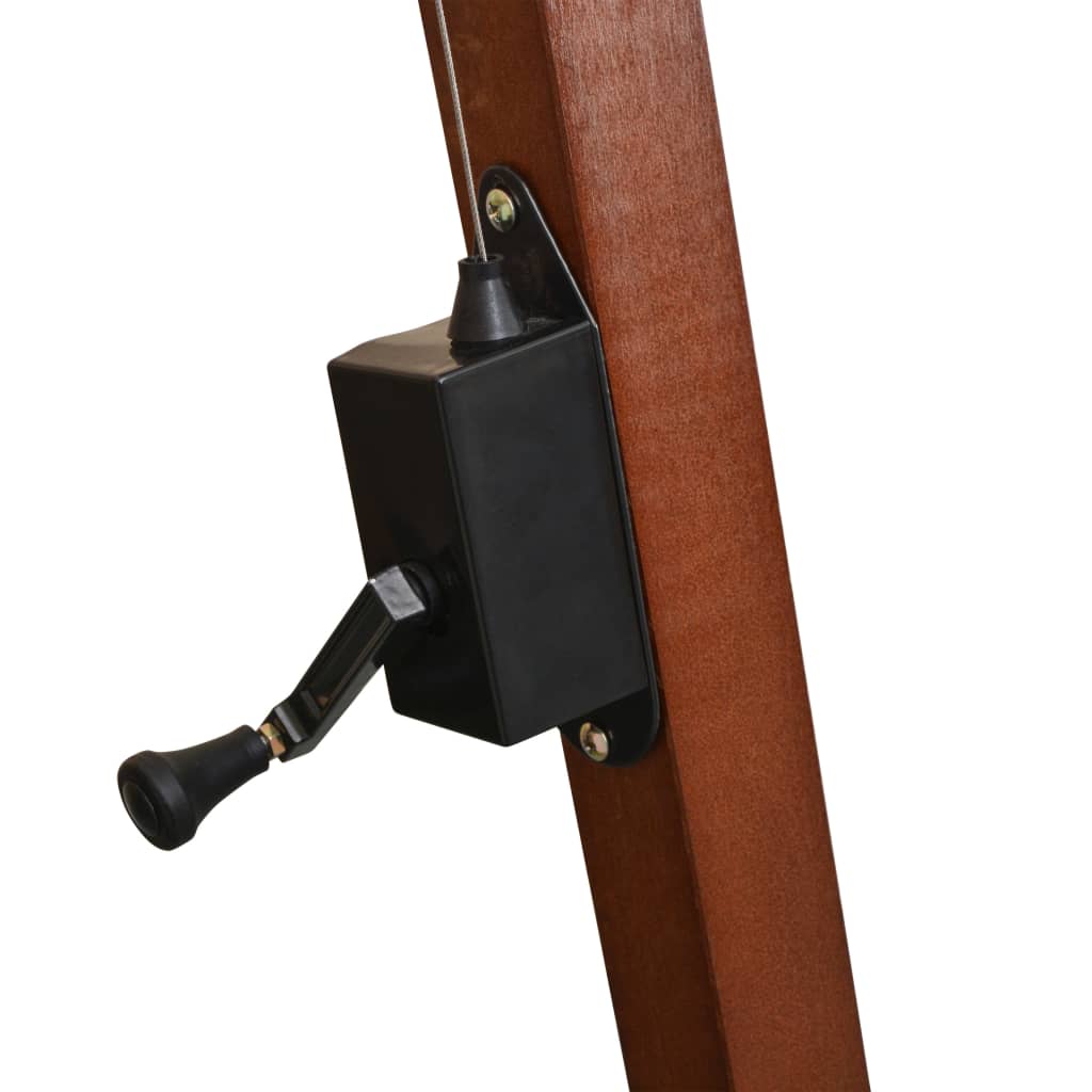 Ampelschirm mit Mast Taupe 3,5x2,9 m Massivholz Tanne