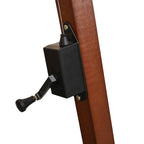 Ampelschirm mit Mast Schwarz 3,5x2,9 m Massivholz Tanne