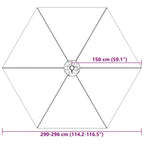 Ersatzbezug für Sonnenschirm Anthrazit 300 cm