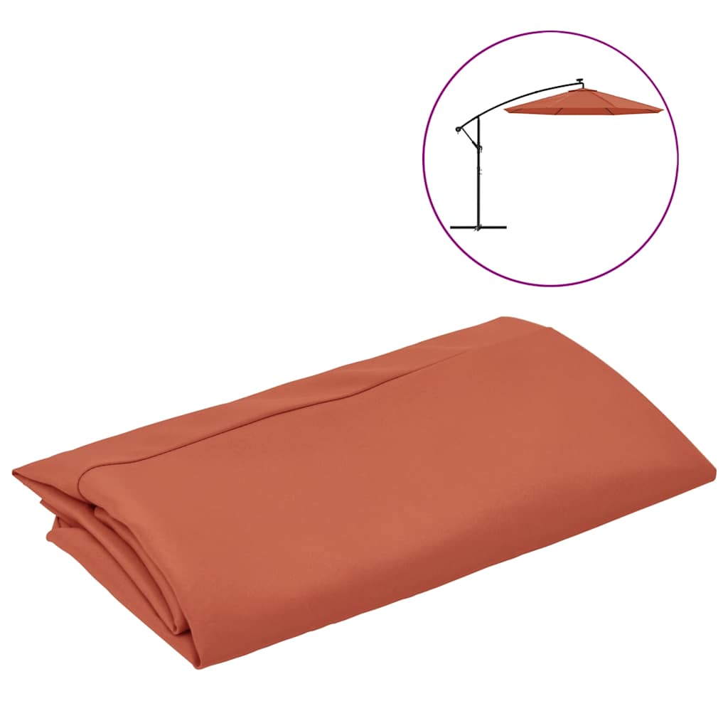 Ersatzbezug für Ampelschirm Terracotta-Rot 350 cm