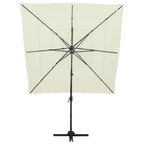 Sonnenschirm mit Aluminium-Mast 4-lagig Sandfarben 250x250 cm