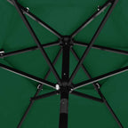 Sonnenschirm mit Aluminium-Mast 3-lagig Grün 2,5 m