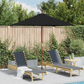 Sonnenschirm mit Holzmast Schwarz 150x200 cm