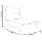 Sonnenliege mit Dach 165x203x126 cm Bugholz Massiv Anthrazit