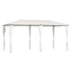 Pavillon mit Pfostenverkleidung 2,98x5,3x2,59 m Creme 160 g/m²