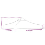 Partyzelt-Dach 3x3 m Orange 270 g/m²